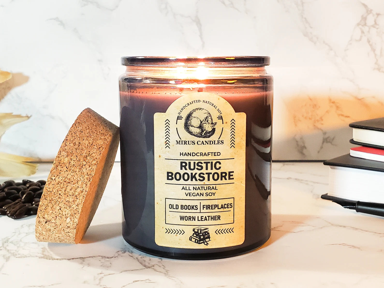 Rustic Bookstore | All Natural Vegan Soy Candle